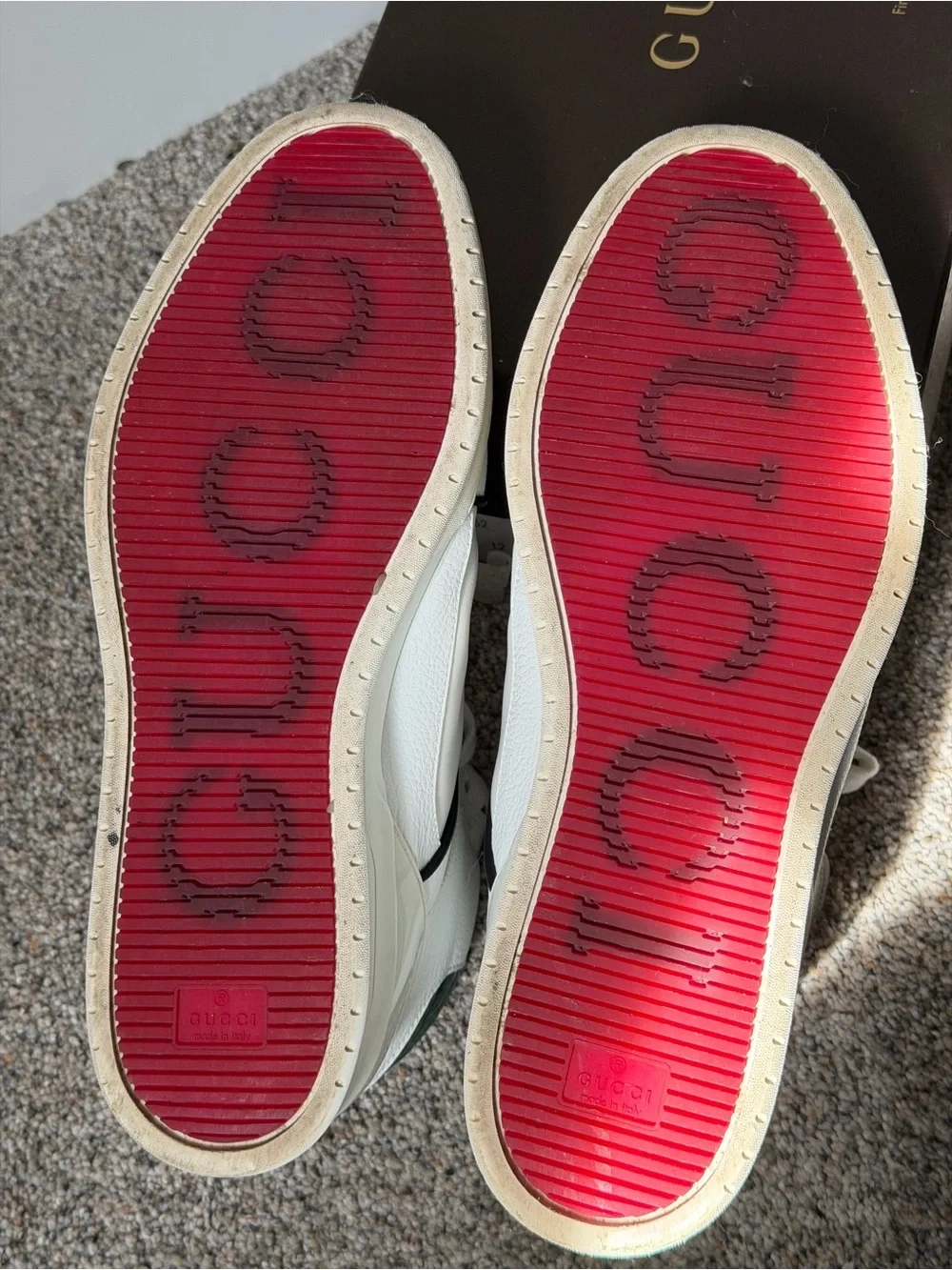 Gucci white leather
